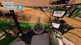 JOHN DEERE HILLCO S700 SERIES NO MORRO NA COLHEITA DO TRIGO  EM PRIMEIRA PESSOA  FS22 [upl. by Charline]