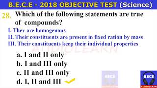 BECE 2018 Int Science Objective Test [upl. by Gnouhc]