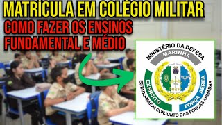 COMO FAZER INSCRIÇÃO OU MATRÍCULA EM COLÉGIO MILITAR 2024 [upl. by Ynotna]