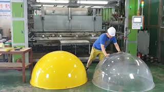 polycarbonate dome vacuum forming asun wwwasunkr [upl. by Eimat]