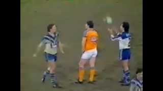 Terry Lamb milks penalty Ron Gibbs sin binned 1985 Bulldogs v Roosters [upl. by Noiztneb]