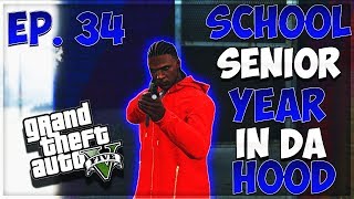 GTA 5 SCHOOL SENIOR YEAR IN DA HOOD EP 34  MY BROTHER JOINS BLOOD GANG 🔴 GTA 5 RP [upl. by Racklin]