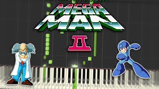 Megaman 2 Dr Wilys Stage 1 Theme Piano Tutorial Synthesia [upl. by Tav]