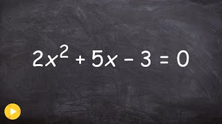 Learn how to solve by factoring a quadratic ac method [upl. by Aiam]