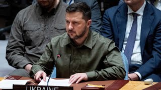 Ukraine war Zelenskyy makes inperson plea to UN Security Council  FULL SPEECH [upl. by Nortyad639]