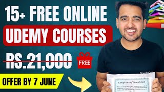 15 Free Udemy Courses With Certificate  Latest Free Courses For Students amp Working Professional [upl. by Shaylynn]