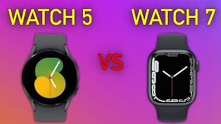 Samsung Galaxy Watch 5 vs Apple Watch 7  Full Specs Compare Smartwatches [upl. by Newlin]