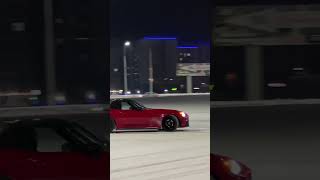 Fiat 124 spider abarth winter drift [upl. by Nilekcaj549]