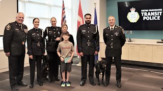 Badge Ceremony for Police Service Dogs Harnett and Chopper [upl. by Hawkie]