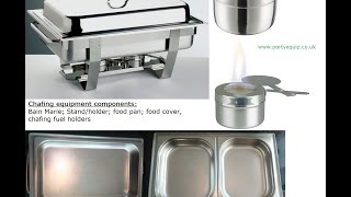 Hire Affordable Chafing dishes Food warmers Gastronom and tableware  Coventry UK [upl. by Hardie]