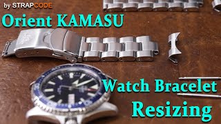 How to Resize a Orient KAMASU Watch Band with Split Pins strapcode OrientKamasu adjustwatchhbands [upl. by Lyndy921]