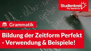 Bildung der Zeitform Perfekt  Verwendung amp Beispiele  Deutsch verstehen mit dem Studienkreis [upl. by Lothaire883]