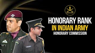 Honorary Rank in Indian Army  Honorary Commission in Indian Army [upl. by Darrej]