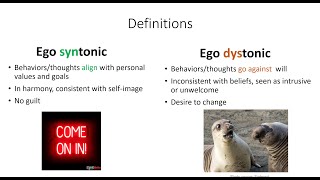 Ego syntonic vs ego dystonic with examples and ASWB exam practice questions for social workers [upl. by Emilio]