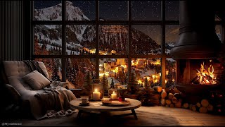 🔥 Cozy Ambience with fireplace  Relax with warm background bar to give you a good nights sleep [upl. by Dre590]