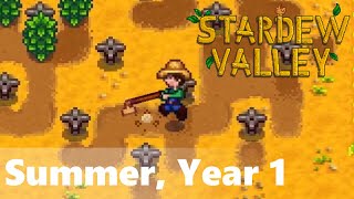 Stardew Valley  Summer Year 1 Supercut No Commentary [upl. by Letsirc272]