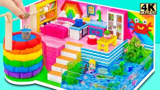 Amazing Build Rainbow Wells and Mini Aquarium Around House from Cardboard ❤️ DIY Miniature House [upl. by Lorrayne]