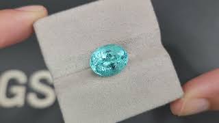 Paraiba tourmaline oval cut 657 carats Mozambique 7463 [upl. by Kira457]