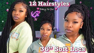 12 WAYS TO STYLE SOFT LOCS  EXTRA LONG 36” FAUX LOCS 💗 Tymarrahgi [upl. by Nemraciram]