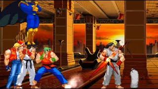 Four Masters 💥VS💥 The Grand Master  Epic Street Fighter Mugen Battles [upl. by Redleh666]