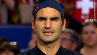 Roger Federer Swiss national anthem 2019 Hopman Cup [upl. by Valene692]