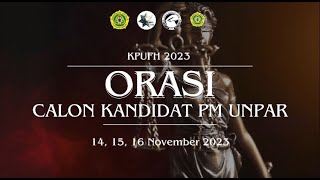 ORASI CALON BADAN PEMERIKSA FH PM UNPAR 2023 [upl. by Dasa]