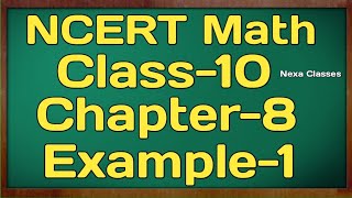 Example 1 Chapter 8 Trigonometry Class 10th Math [upl. by Keyes]