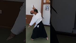 Amazing Aikido techniques Tenchinage 🐲🥋 【安藤師範の基本技】両手持ち天地投げ（二）shorts aikido 安藤毎夫 [upl. by Conall]