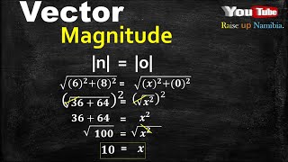 Vectors Part 3 Calculating the magnitude  Namibian math  Syllabus  NSSCO [upl. by Anirtal248]