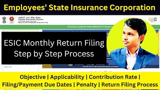 How to File ESIC Return Online  Applicability Contribution Rate FilingPayment Due Dates Penalty [upl. by Bunde209]