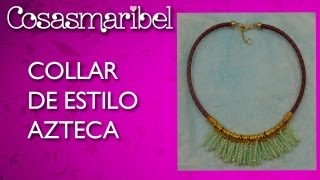 DIYCollar de estilo aztecaCollar de moda [upl. by Concettina]