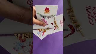 WHATSAPP 919322219437 TO ORDER Design Your Brothers Gold amp Silver Plated Name Rakhi With Charms [upl. by Sunev]