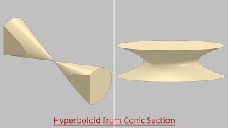 Hyperboloid Video Tutorial Autodesk Inventor [upl. by Leverick288]