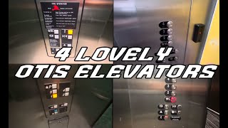 4 Lovely otis hydraulic elevators in edmundston NB CA [upl. by Tristam]