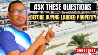 Important Questions To Ask A Realtor Before Buying Landed Property [upl. by Ybbob582]