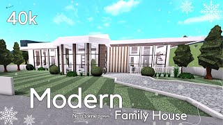 40K Bloxburg Modern Family Roleplay House  No Gamepass [upl. by Eahc]