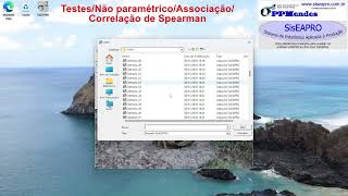 SisEAPRO Teste não paramétrico associação Correlação de Spearman [upl. by Marvella]
