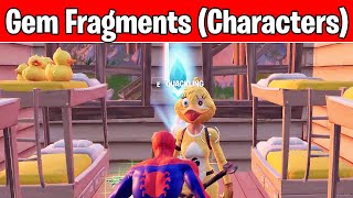 Collect Gem Fragments near Characters All locations  Fortnite Chapter 3 Shanta Quests [upl. by Susanetta119]