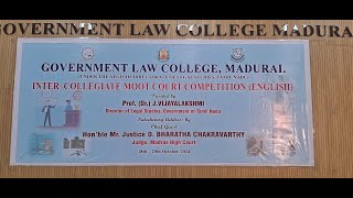 Government Law College Madurai INTER COLLEGIATE MOOT COURT COMPETITION2024 [upl. by Cyrus456]