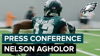 Nelson Agholor’s Chemistry with QBs Carson Wentz amp Nick Foles  Eagles Press Conference [upl. by Ahtel]