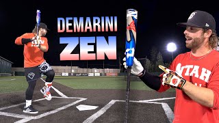 Hitting with the DEMARINI ZEN  BBCOR Baseball Bat Review [upl. by Arretnahs347]