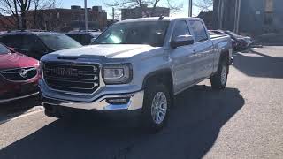 Pre Owned 2018 GMC Sierra 1500 Crew Cab Z71 Off Road Rear Parking Sensors Silver Oshawa ON 210396A [upl. by Nnairahs]