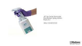 JET by Cache Sporicidal Disinfectant Spray 400ml Pack of 2 CCH010101 [upl. by Isawk]