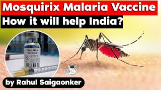 WHO approved vaccine for Malaria  How Mosquirix can benefit India UPSC GS Paper 3 Public Health [upl. by Schwejda]