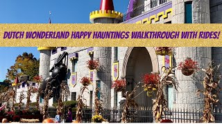 Dutch Wonderland Happy Hauntings Complete Walkthrough with Rides 2022 [upl. by Alfi]