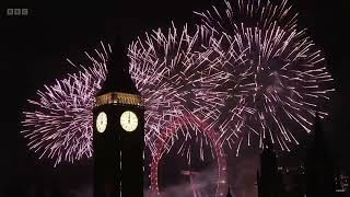 Big Ben Chimes New Year Fireworks 2024 [upl. by Ahsihat]