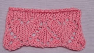 Ajour Herzen  Lace Hearts  Strickmuster  Knitting Pattern [upl. by Annaul]