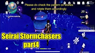 Seirai Stormchasers part 4  How to solve Warding stone puzzle  Genshin Impact [upl. by Ethbinium64]