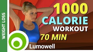 1000 Calorie Workout Without Equipment [upl. by Ahsikam]