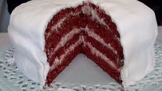 Four layer Red Velvet cake  Video Recipe [upl. by Warfore]